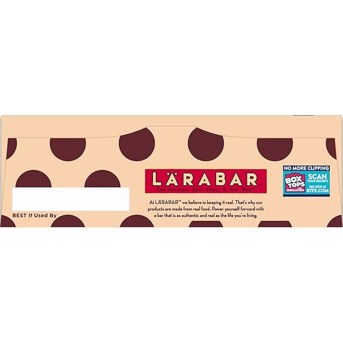 Larabar Chocolate Chip Cookie Dough, Fruit and Nut Bars, Gluten Free and Vegan, 19.2 oz, 12 Ct