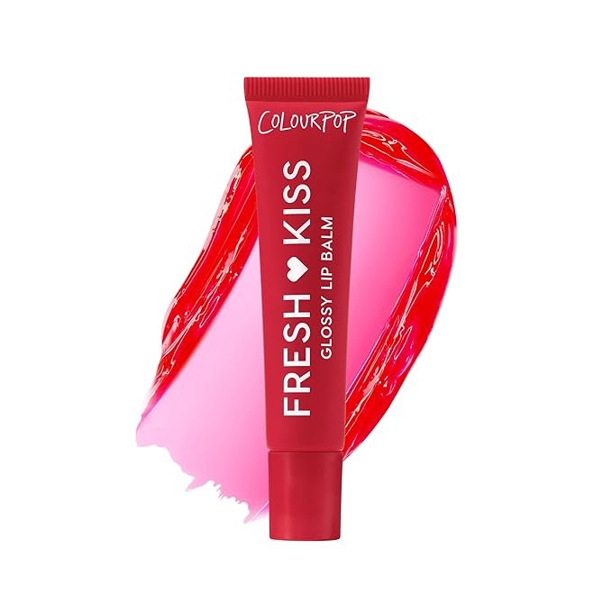 ColourPop Fresh Kiss Glossy Lip Balm - Hydrating Lip Care Enriched with Peptides, Hyaluronic Acid, Shea Butter & Vitamin E for an Ultra-Cushiony Formula - Cherry Glaze (0.49 oz)