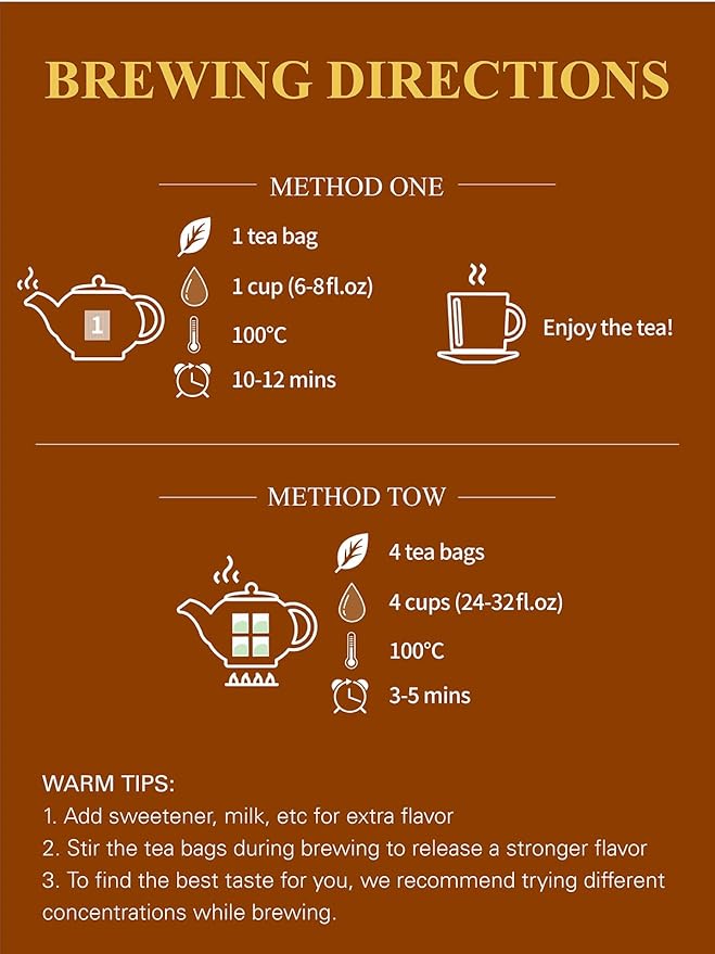 GLDNT Organic Cinnamon Tea Bags, Cinnamon Herbal Tea, Sweet & Slightly Spicy Flavor, Caffeine Free, 100 Count