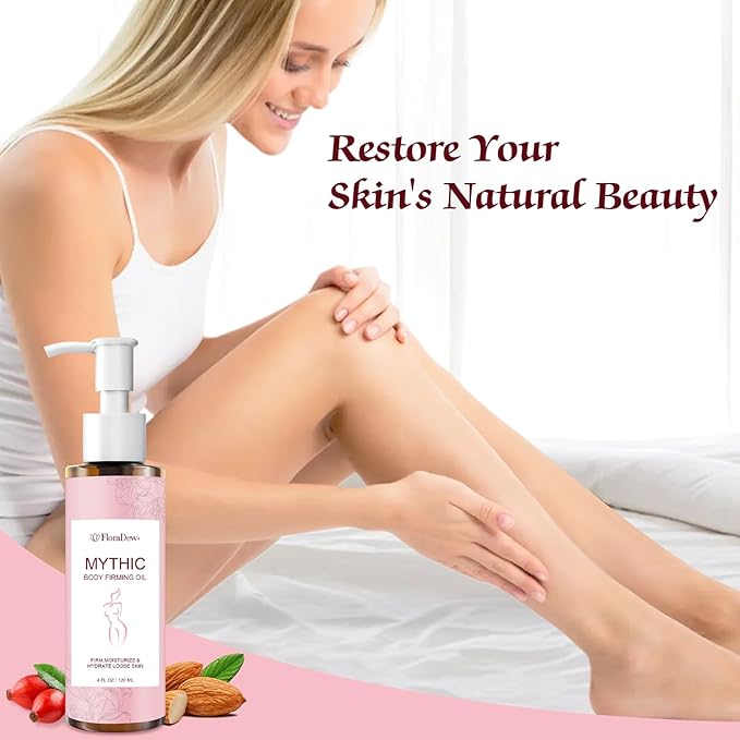 Mythic Body Firming Oil Skin Tightening Body Oil After Shower for Women Tighten Hydrate & Nourish Dry Skin 4 FL OZ(Citrus)