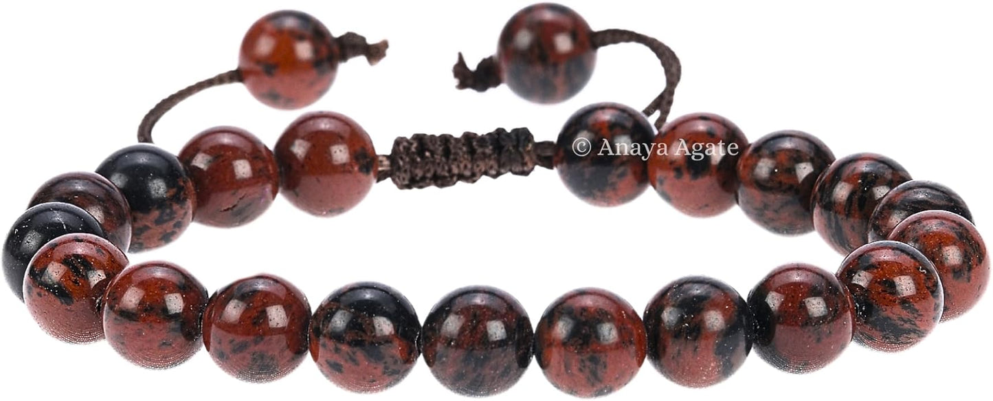 Energy Protection Crystal Handmade Adjustable Bead Bracelet Perfect for Men, Women’s Gift - Gemstone Healing Stretch Bracelet Pulsera Para Hombre Mujer Stocking Stuffer