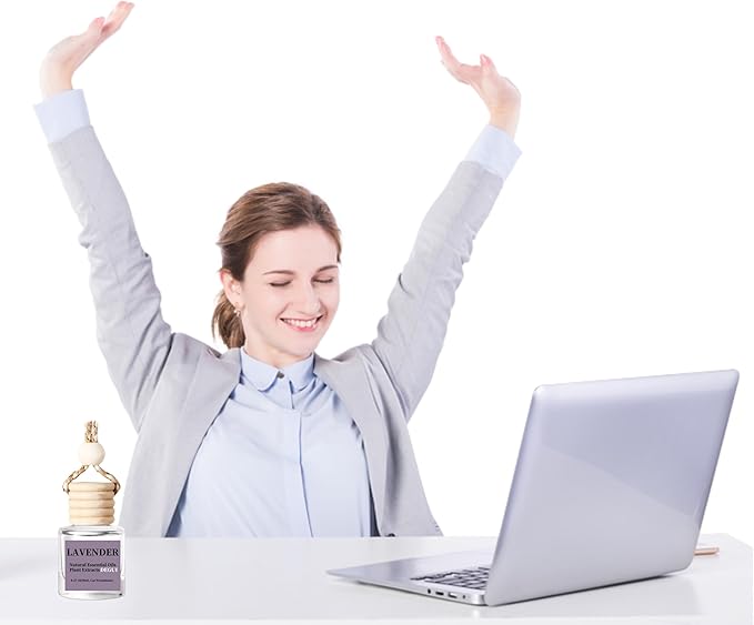 2Pack Lavender Scented Automotive Air Freshener Set, Car Accessories Decoration Hanging Scented Car Diffuser for Men Women