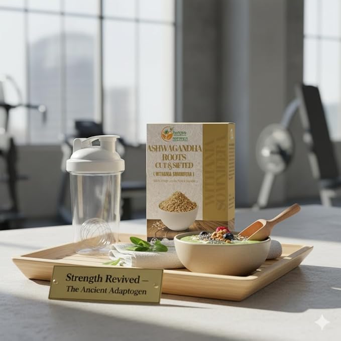 Herbs Botanica Ashwagandha Root Tea Loose Leaf for Herbal Tea, Ashwagandha Tea Herb Supplements, Withania Somnifera for Immune Support and Strength 3-5 mm Cuts Size 8 Oz Package