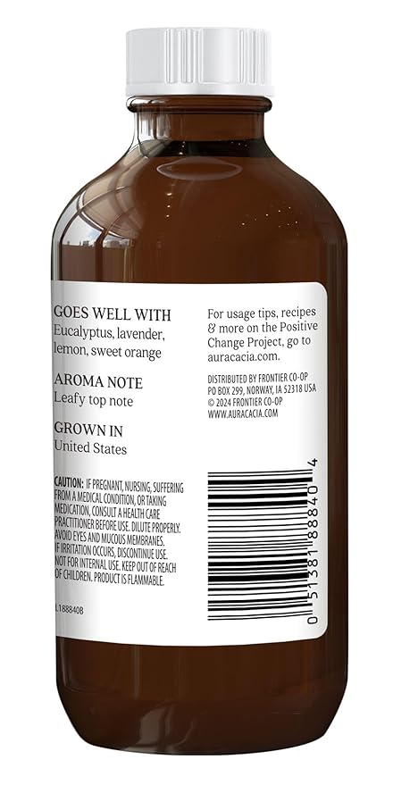 Aura Cacia 100% Pure Peppermint Essential Oil | GC/MS Tested for Purity | 120 ml (4 fl. oz.) | Mentha piperita