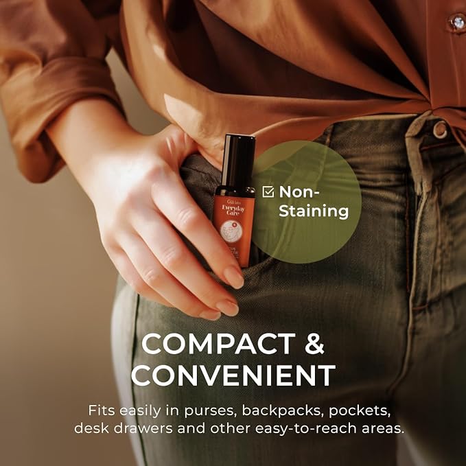 Gya Labs Focus Booster Essential Oil Roll On - 0.34 Fl Oz - Travel Size Roller for Camping, Skin, Aromatherapy Relief, Convenience