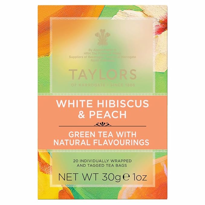 Taylors of Harrogate White Hibiscus & Peach Green Tea, 20 Teabags