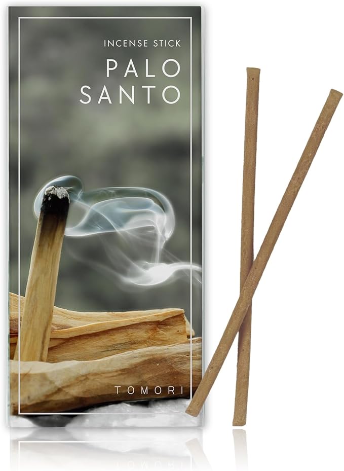 TOMORI Incense Sticks Palo Santo Approx 30pcs 100% Natural Wood Aroma Energy Cleansing No Synthetic Fragrance Yoga Meditation Stress Relief Japanese Incense