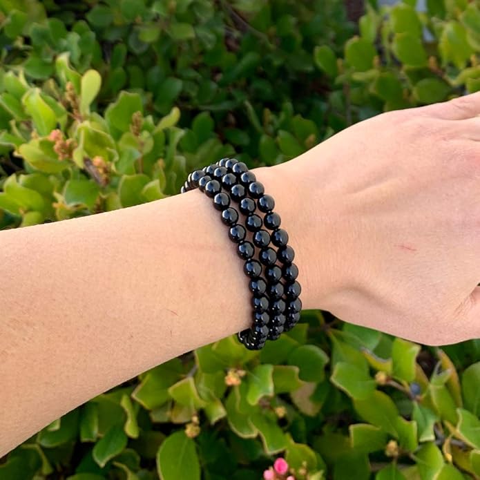 Adabele 1pc Natural Stretch Gemstone Bracelet 6mm (0.24 Inch) Bead 7" 7.5" 8 inch Healing Crystal Quartz Energy Chakra Jewelry Women Birthday Gift