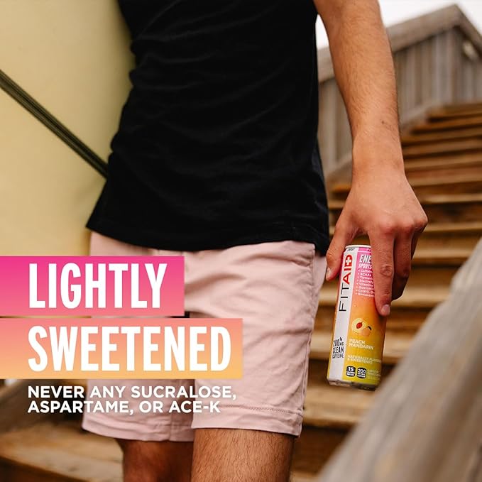 LIFEAID FITAID Energy Drink, 200mg Natural Caffeine, Keto, 15 Calories, Variety Pack, BCAAs, Quercetin, Electrolytes, Omega-3s, Paleo, Vegan & Gluten-Free, 12-oz. cans (Pack of 24)