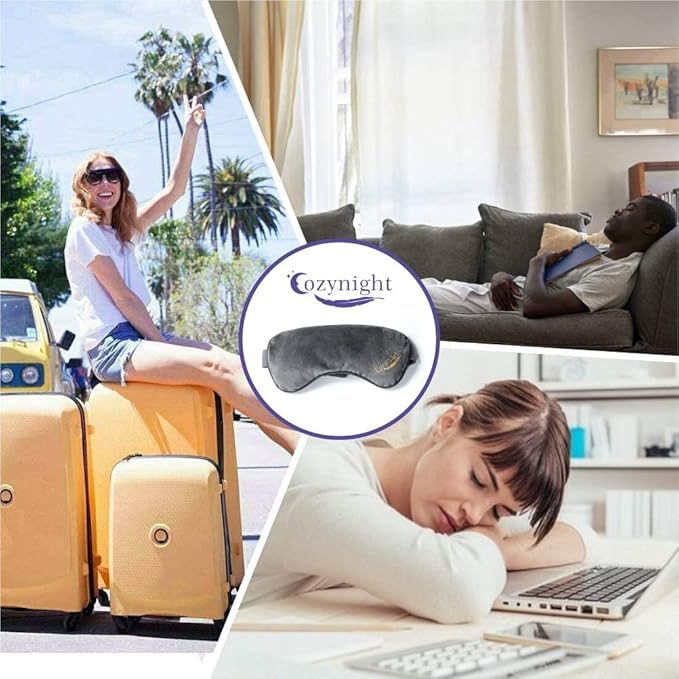 Cozynight Weighted Lavender Eye Mask for Sleeping, Yoga, Dry Eyes, Headache, Migraine Relief - Great Relaxation Gifts for Mom, Dad, Women, Men - Aromatherapy Lavender Eye Pillow Gift