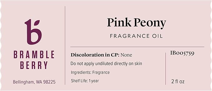 Bramble Berry Pink Peony Fragrance Oil 2 oz | Romantic Floral Scent for Soap Making, Candles, Lotion, Bath Bombs & Perfume | Skin Safe, Vegan, Paraben & Phthalate Free
