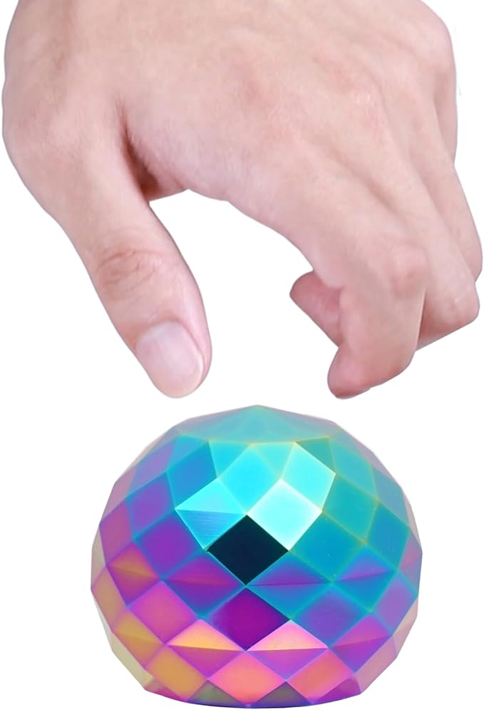 Desk Toys for Fidget Kinetic Cool-Gadgets: 180 Seconds Spinning Toy, Cool-Stuff Thing for Adult Teen Children Kid, Optical-Illusion Stress-Relief Gifts Ball for Man Women Home Office School Christmas