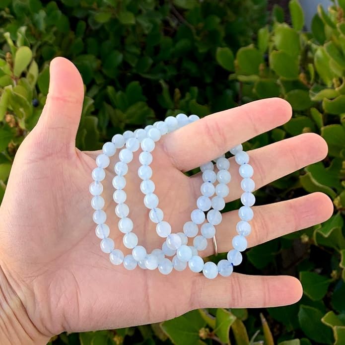 Adabele 1pc Natural Stretch Gemstone Bracelet 6mm (0.24 Inch) Bead 7" 7.5" 8 inch Healing Crystal Quartz Energy Chakra Jewelry Women Birthday Gift