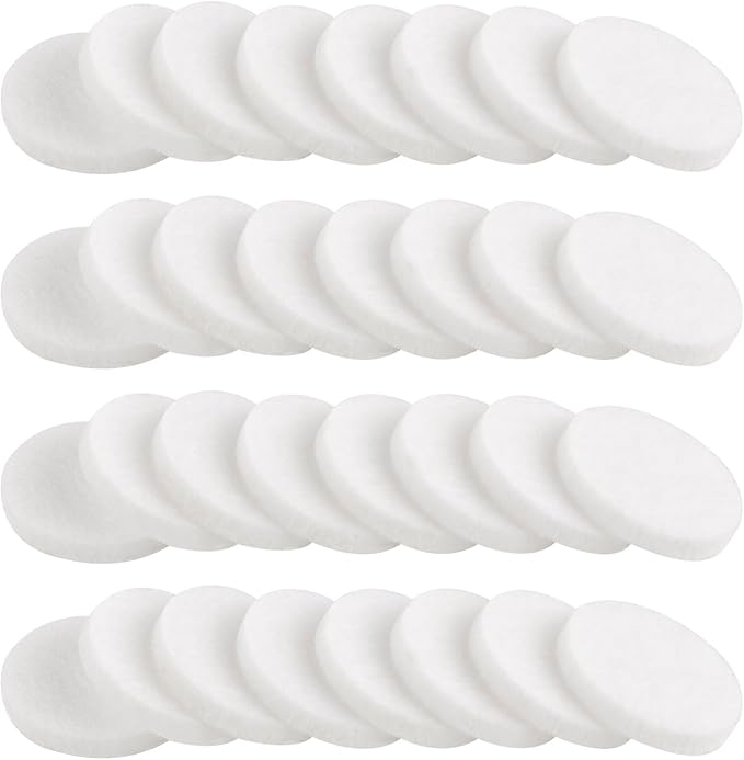 AUEAR, 100 Pack White Round Mini Diffuser Refill Pads Replacement Pad for Necklace Pendant
