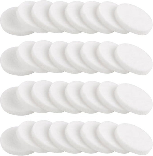 AUEAR, 100 Pack White Round Mini Diffuser Refill Pads Replacement Pad for Necklace Pendant