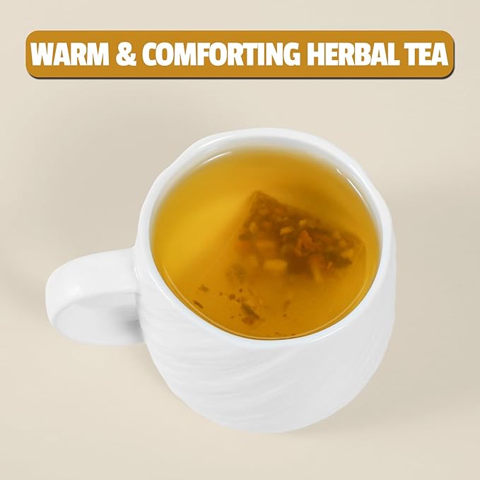 Jarteela - Turmeric Ginger Cinnamon Tea Bags - 2g x 50 Count - Premium Turmeric, Ginger, Cinnamon Herbal Tea Bags - Non-GMO - Caffeine-free - Support Overall Health