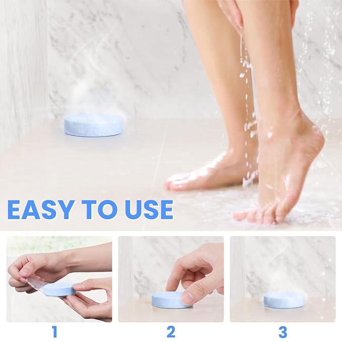 Shower Steamers 8 Pack Set Shower Bombs Tablets in Blue Box with 8 Fragrances with Shea Butter for Self-Care & Relaxation, Idea for Women and Men