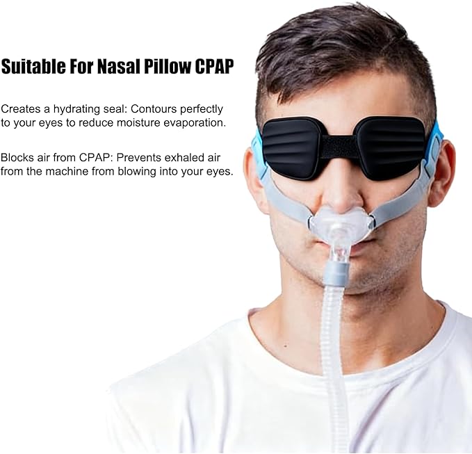 3D Sleep Mask for Women Men,Sleep Mask for Nasal Pillow Cpap Users Adjustable 100% Light Blocking,Eye Mask for Dry Eyes,Blind Fold for Side Sleeper Travel