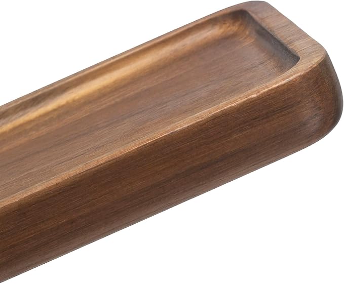 Bathroom Vanity Tray, Bathroom Tray for Counter, Toilet Tank Tray, Wood Bathroom Tray for Organizing and Home Decor (13.8 x 6 x 0.8 inch)