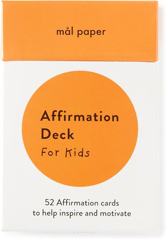 Mal Paper Kids Affirmation Card Deck - 52 Pack | Great for Mindfulness Challenge, Mantras, Meditation Tools, Inspirational Cards and as a Positive Thinking Tool | Great for Children Aged 6-12