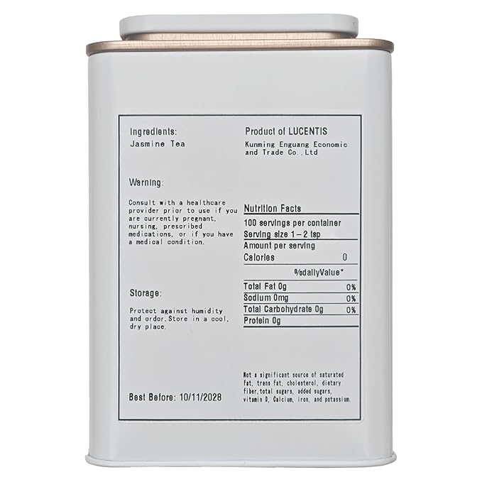 Silver Tip Jasmine Green Tea – Delicate Loose Leaf Tea with Jasmine Scent – 180g / 6.3oz – 茉莉白毫