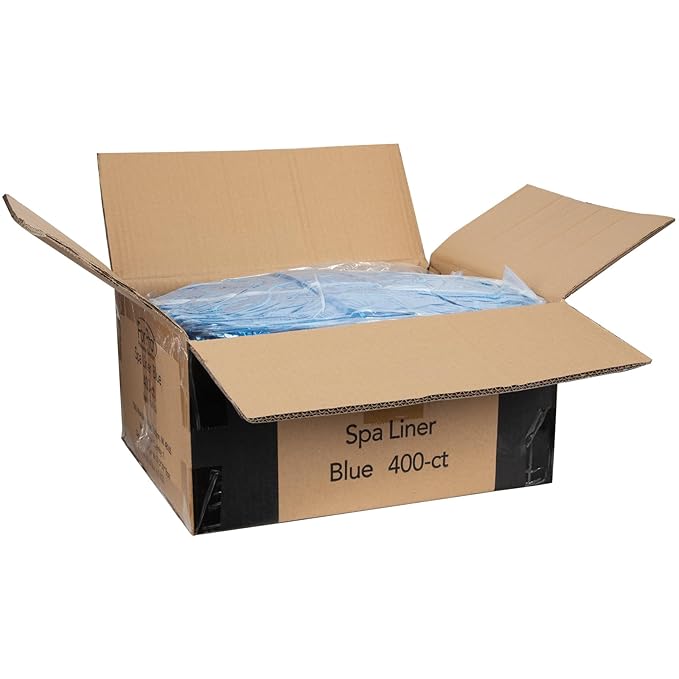 ForPro Professional Collection Spa Liners, Fit All Pedicure Spas, Disposable Liners, Blue, 400-count