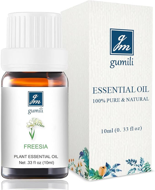 Freesia Essential Oil - Pure Natural Fragrance for Aromatherapy, Perfume Making, Candles, Soap, Room Spray, Diffuser Blends - Organic, 10mL Undiluted