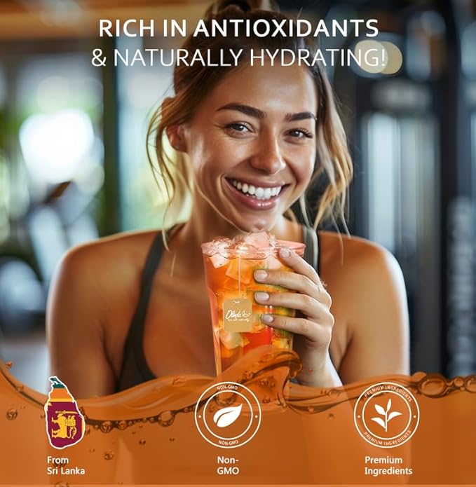 Olinda Iced Tea Sweet Watermelon Iced Tea Bags Cold Brew Organic Herbal Green Tea Summer Drink Antioxidant Hot and Cold Brew Natural Sucralose Sweetened Fruity Flavored Healthy Caffeinated Tea