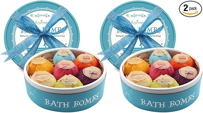 Aofmee Bath Bombs, 14 Bath Bombs for Women, Handmade Bathbombs for Kids Girls, Mothers Day Gifts for Mom, Spa Relaxation Gift for Her, Birthday Valentines Christmas Gifts for Women Who Have Everything