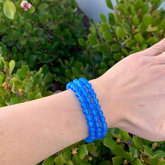 Adabele 1pc Natural Stretch Gemstone Bracelet 6mm (0.24 Inch) Bead 7" 7.5" 8 inch Healing Crystal Quartz Energy Chakra Jewelry Women Birthday Gift