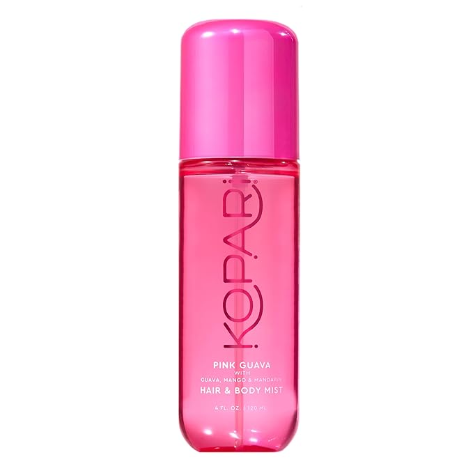 Kopari Pink Guava Hair & Body Mist – Guava, Mango, Mandarin, Coconut, Vanilla & Sandalwood Scent, Long-Lasting Clean Fragrance Spray, Vegan & Cruelty-Free, 4 oz
