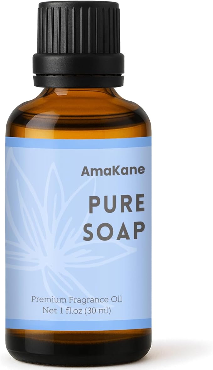 AmaKane Pure Soap Fragrance Oil 30ml, Clean Essential Oil for Laundry, Premium Diffuser Oil for Home, Long-Lasting Aromatherapy Oil for Candle, Soap & DIY Making