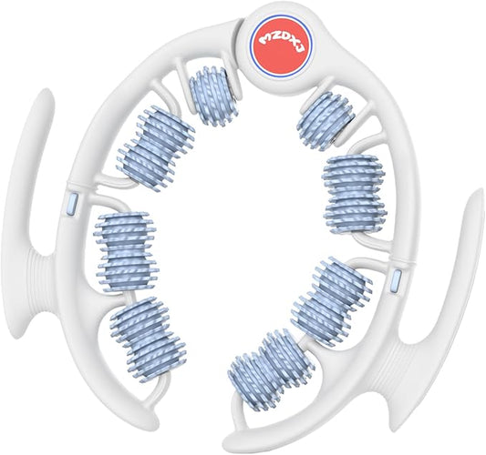 Cellulite Massage Tool Muscle Roller - Deep Fascia Massager & Dimpled Skin Remover for Legs, Thighs & Buttocks - Anti-Cellulite Roller, Smooth Skin, Pain Reliefs (Blue)