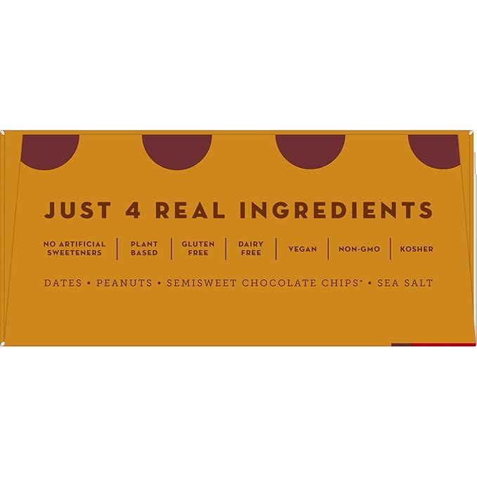 Larabar Peanut Butter Chocolate Chip, Fruit and Nut Bars, Gluten Free and Vegan, 19.2 oz, 12 Ct