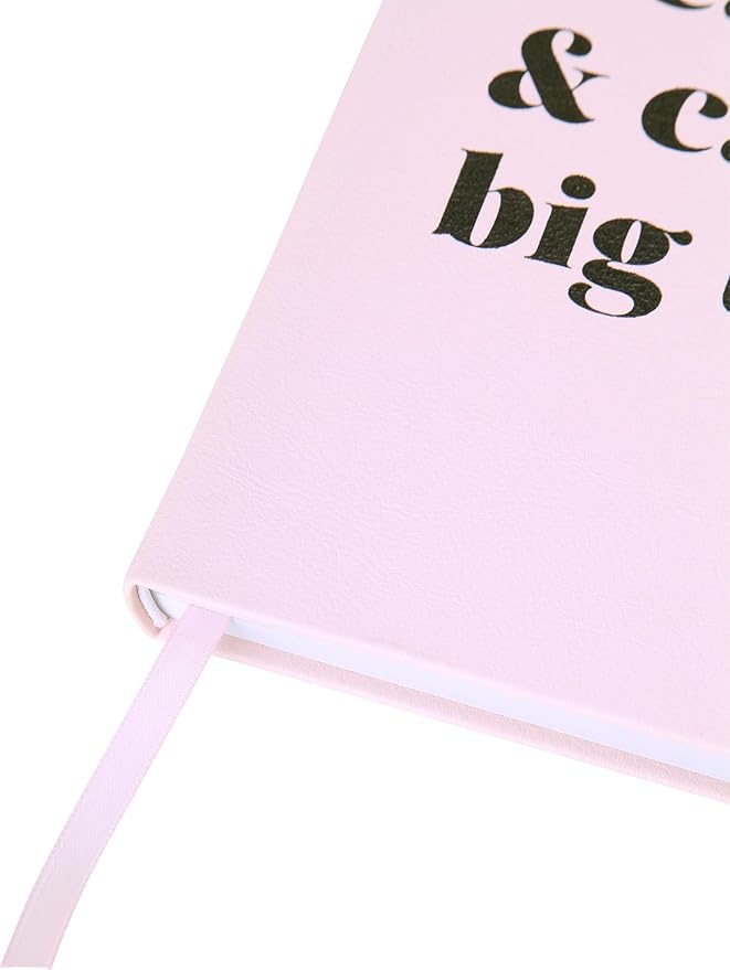 Eccolo Large Lined Journal Notebook, Flexible Cover, Writing Journal, 256 Ruled White Pages, Ribbon Bookmark, Lay Flat, Desk Size for Work or School, Beautiful & Capable (Pink, 8x10 inches)