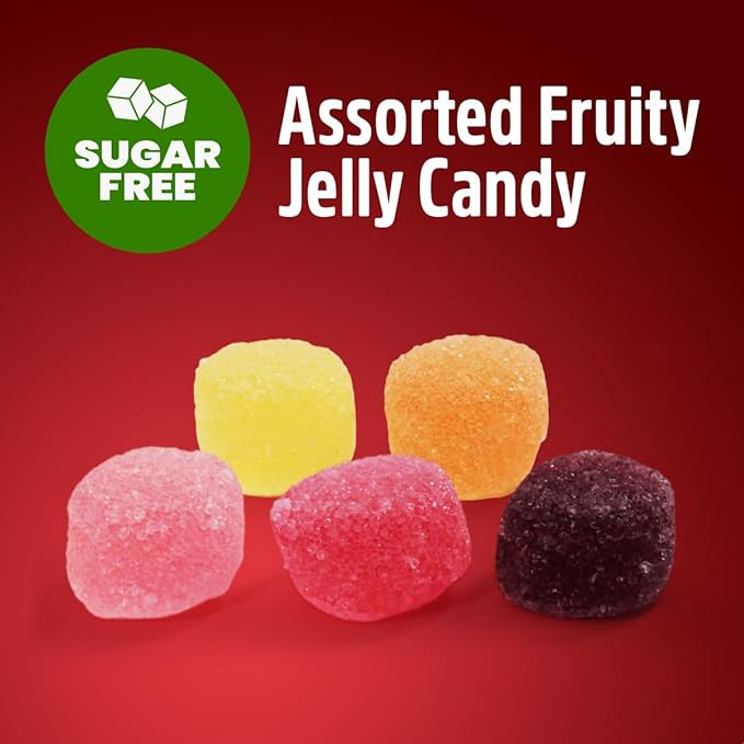 SweetSide Sugar Free Fruit Jelly Candy, 1lb Pack of Sugar Free Candy Bulk, These Candies Individually Wrapped for Convenience and Freshness, Perfect for Sharing or Portion Control