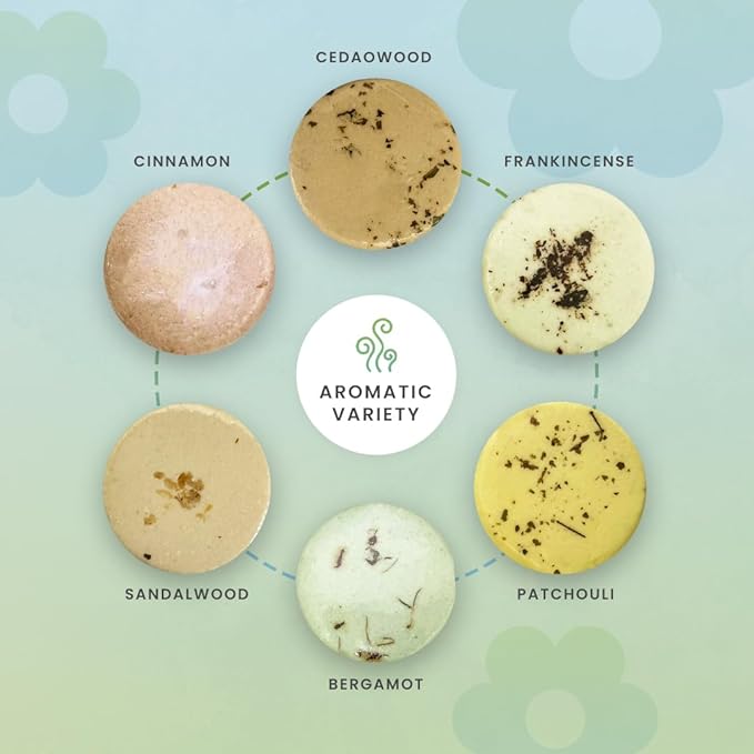 Shower Steamers Gift Set – 6 Aromatherapy Shower Bombs with Essential Oils – Natural Spa Fizzies for Women & Men – Self-Care Kit for Relaxation, Stress Relief & Home Spa – Bliss Collection