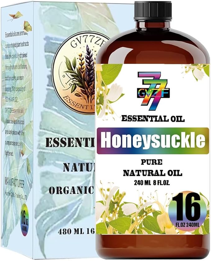 Honeysuckle Essential Oil (16 oz / 480 ml) – Honeysuckle Oils for diffusers, humidifiers, Home Baths, Cleaning Products, Yoga, DIY Soaps and DIY Scented Candles