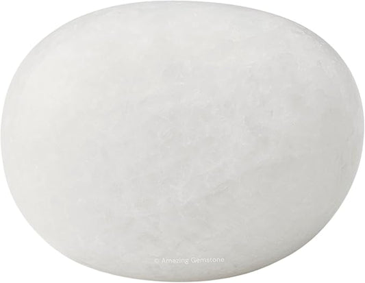 Amazing Gemstone Snow Quartz Crystals and Healing Stones Tumbled - 1 Oz Snow Quartz Stone Gem Stones, Natural Healing Stones for Energy Balance, Stress Relief - Polished Gems Rocks