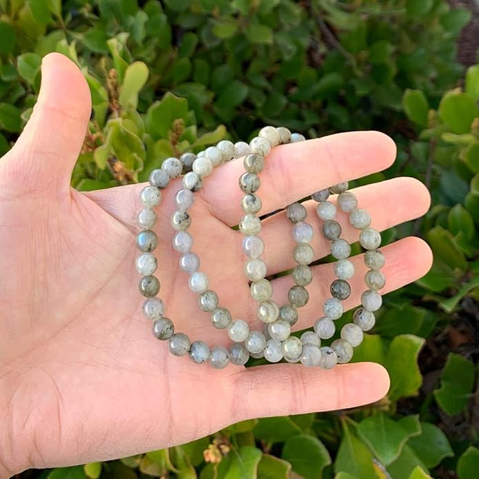 Adabele 1pc Natural Stretch Gemstone Bracelet 6mm (0.24 Inch) Bead 7" 7.5" 8 inch Healing Crystal Quartz Energy Chakra Jewelry Women Birthday Gift