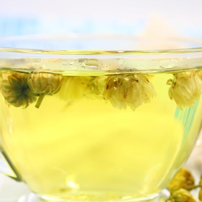 FullChea - Top Grade Chinese Chrysanthemum Tea - 3.52oz/100g - Premium Natural Dried Chrysanthemum Flower - Tai Ju Herbal Tea Loose Leaf - Non-GMO - Caffeine-free - Sweet & Fresh (Pack of 2)