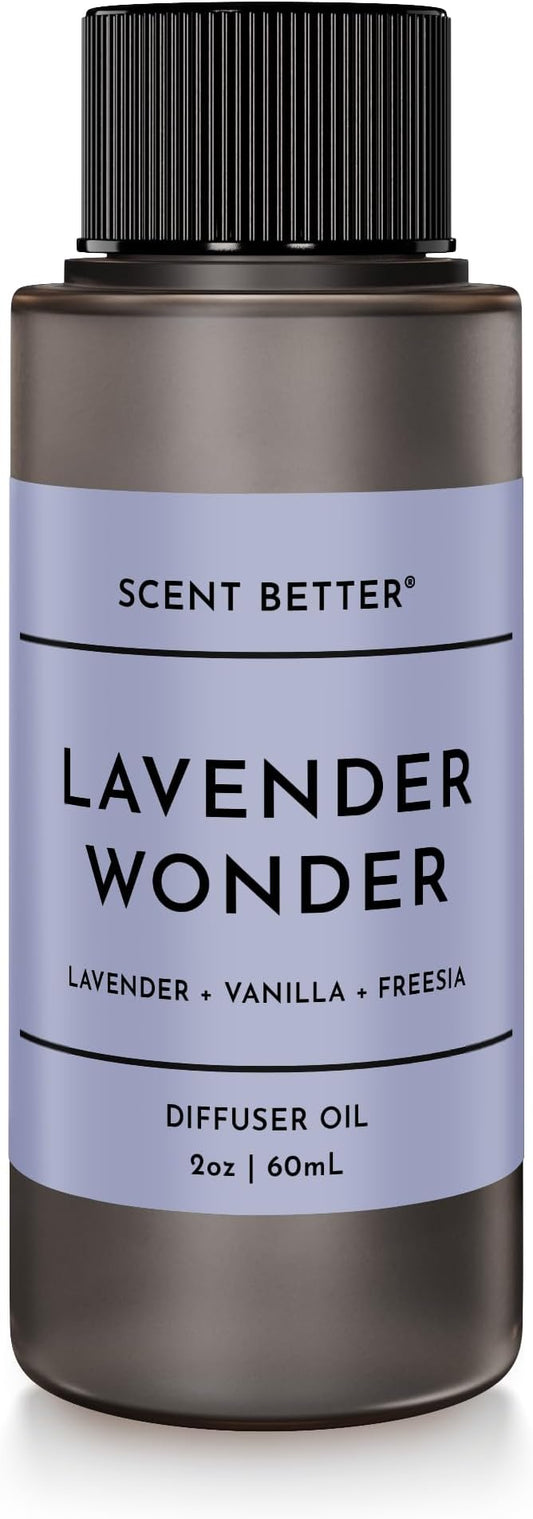 Scent Better Lavender Wonder Aroma Essential Oil Blend: an Aromatherapy Blend of Lavender, Soft Vanilla, and Freesia for Ultrasonic Diffusers & Nebulizers (2 Fl Oz, 60 mL)