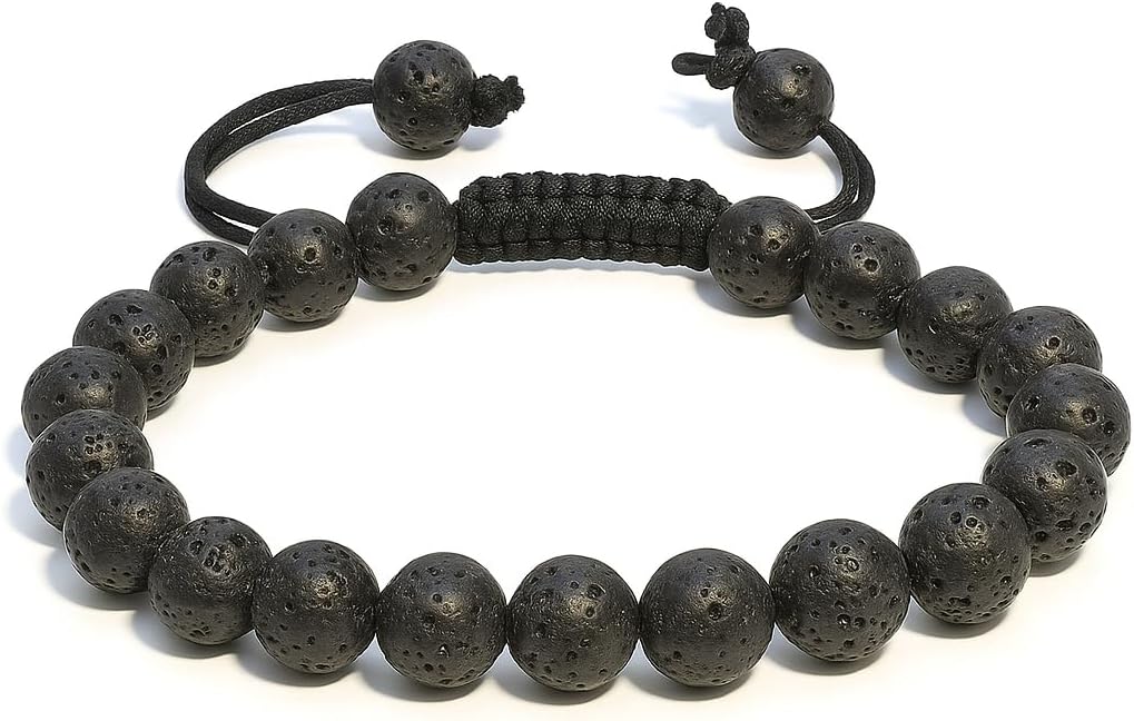 Energy Protection Crystal Handmade Adjustable Bead Bracelet Perfect for Men, Women’s Gift - Gemstone Healing Stretch Bracelet Pulsera Para Hombre Mujer Stocking Stuffer