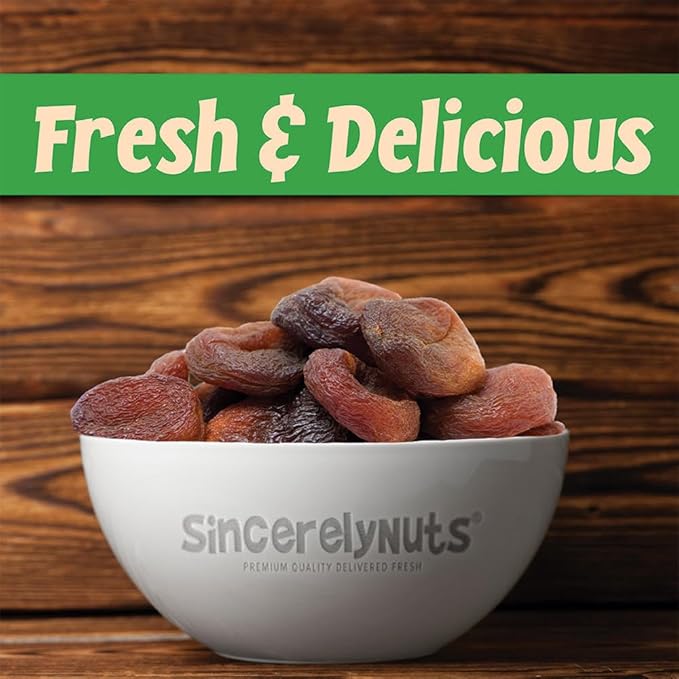 Sincerely Nuts – Organic Dried Turkish Apricots | Five LB Bag | Healthy Pitted Apricot Fruit | Raw Vegan Snack | Dehydrated and Unsulfured | Sweet Gourmet Snacking Food | Kosher and Gluten Free
