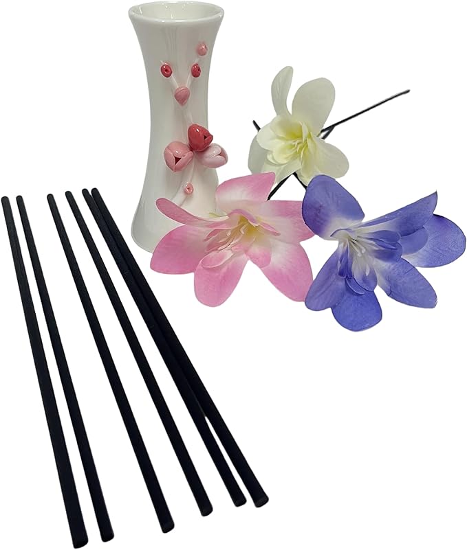 Ceramic Reed Diffusion Bottle Set Suitable for Essential Oil Diffusion Home Decoration and Desk Accessories for Women