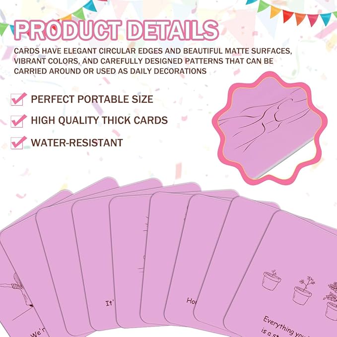 Positive Affirmation Cards for Women Inspirational Birthday Gifts for Music Lovers Motivational Cards for Game Nights Easter Mother’s Day Gifts (50pcs)