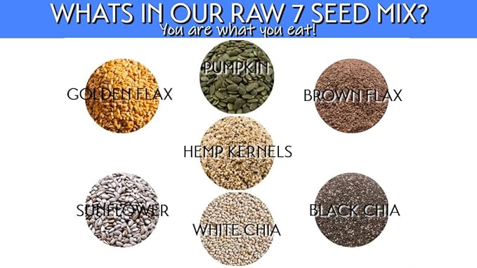 GERBS Raw Super 7 Seed Snack Trail Mix 1 LBS. | Top 14 Food Allergy Free | Resealable Bulk Bag | Made in USA | Raw Pumpkin | Sunflower | Brown & Golden Flax | Black & White Chia | Hemp | Gluten Free