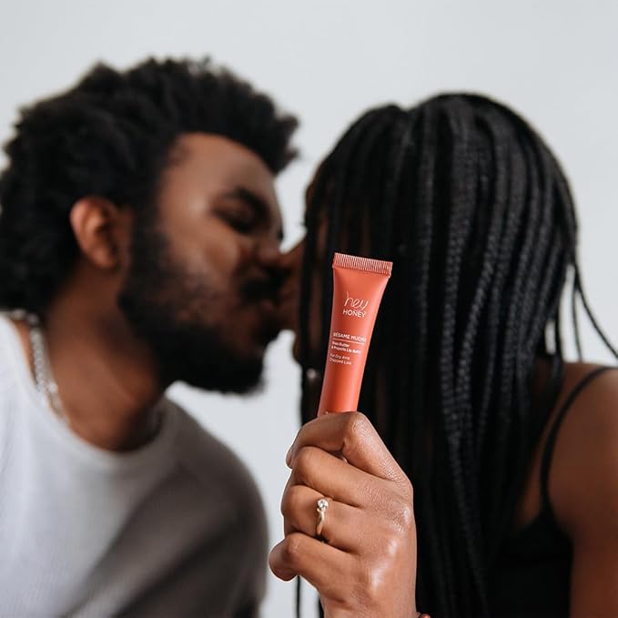 Hey Honey Skincare Bésame Mucho Shea Butter & Propolis Lip Balm | Intensive Hydration for Dry, Chapped Lips, Natural Moisturizing Lip Repair Treatment | 0.5 oz