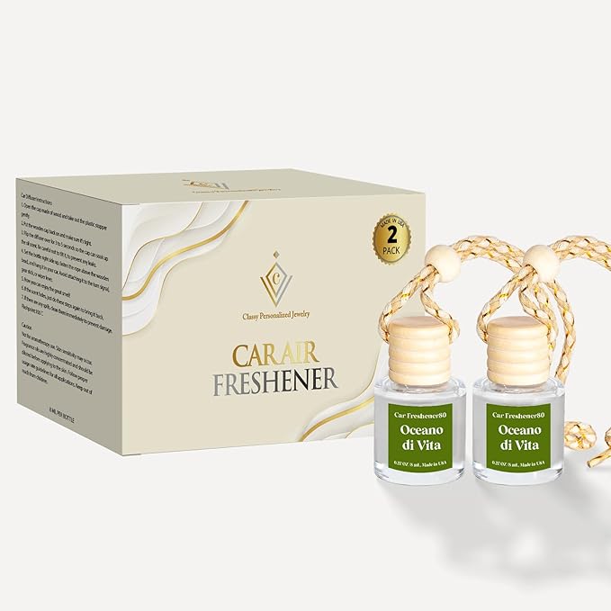 Car Air Freshener Hanging, Essential Oil Diffuser for Car, Long Lasting Air Freshener For Women, Made in USA