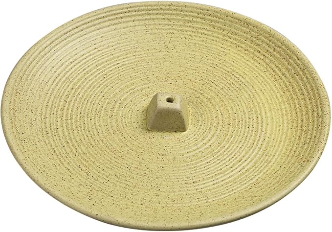 Insence-Stick Holder Ceramic Incense Holder for Sticks Simple Style Incense Burner Insence Tray for Set for Office Yoga Livingroom and Outdoors (Yellow)